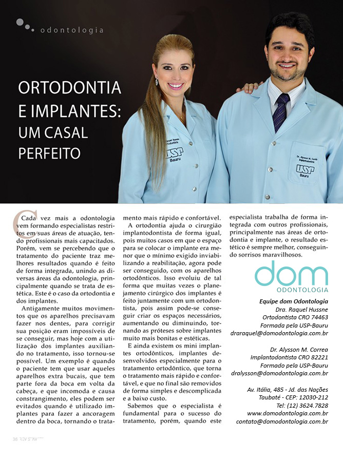 Artigo - Ortodontia e Implantes